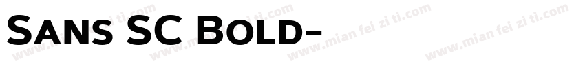 Sans SC Bold字体转换